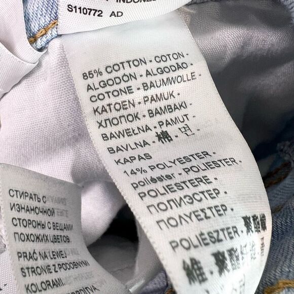 Levi's Ribcage Boot Cut Jeans Womens 18W Blue Cotton Blend Light Washed - Picture 6 of 9